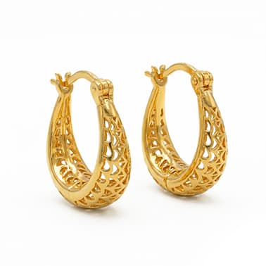 Golden Hoop Earring 2