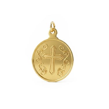Round Cross Pendant