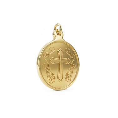 Round Cross Pendant 2