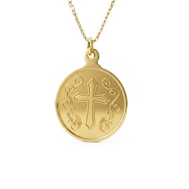 Round Cross Pendant 3