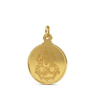 Round Ganesha Pendant