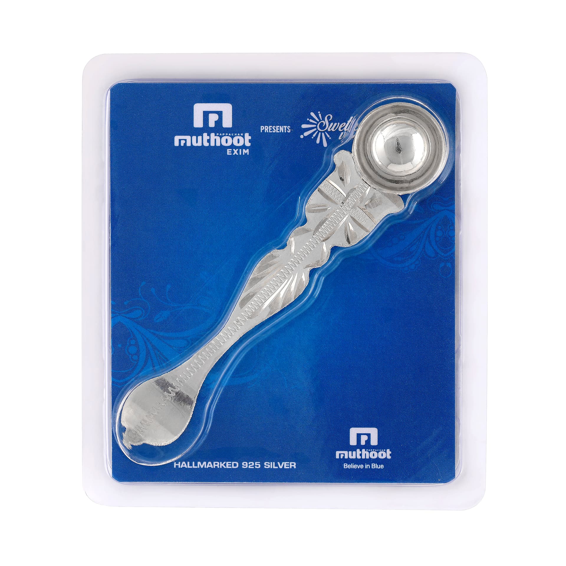 Muthoot Pappachan Swethavarsham BIS Hallmarked Puja Spoon 925 Purity 11 GMS 1