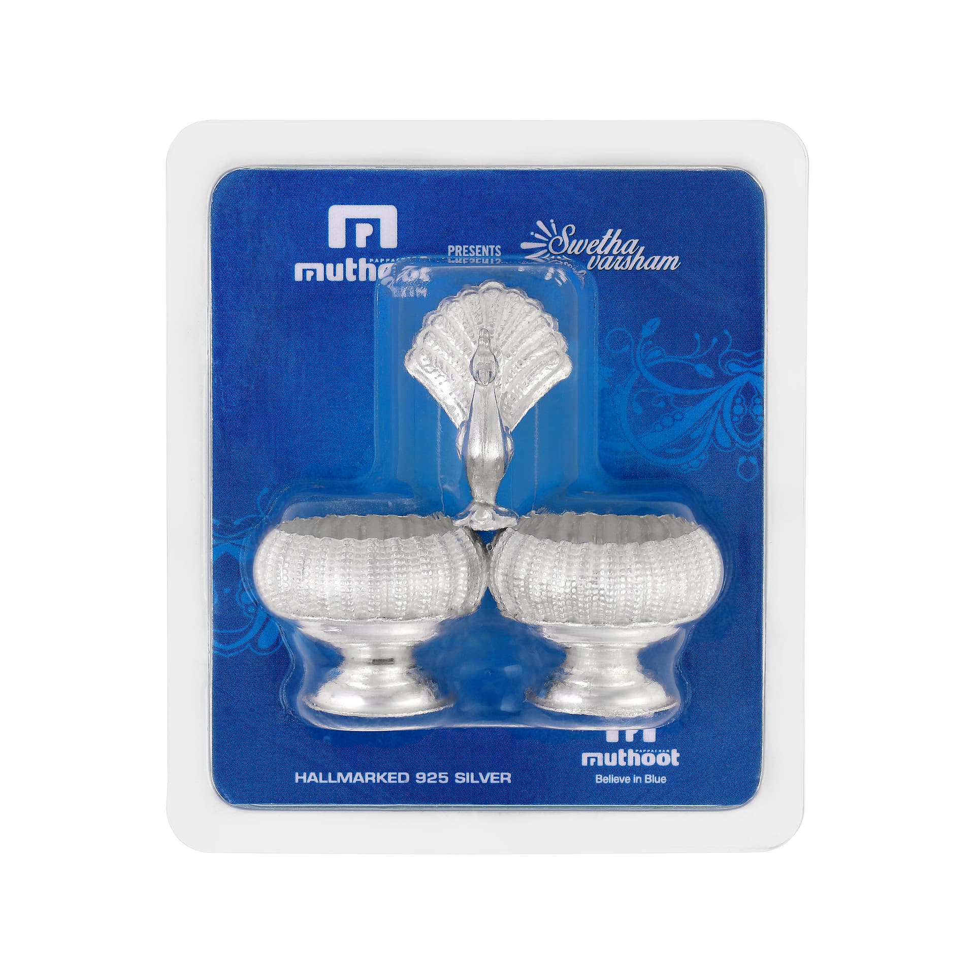 Muthoot Pappachan Swethavarsham BIS Hallmarked Kumkum Holder 925 Purity 25 GMS
