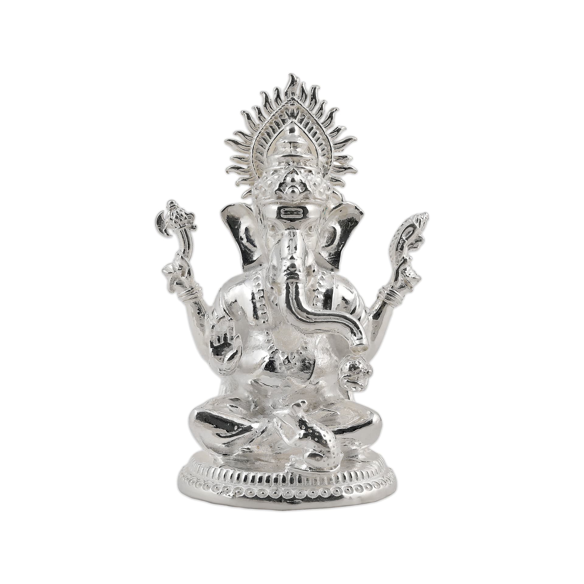 Muthoot Pappachan Swethavarsham BIS Hallmarked Ganesh Idol 925 Purity 110 GMS 1