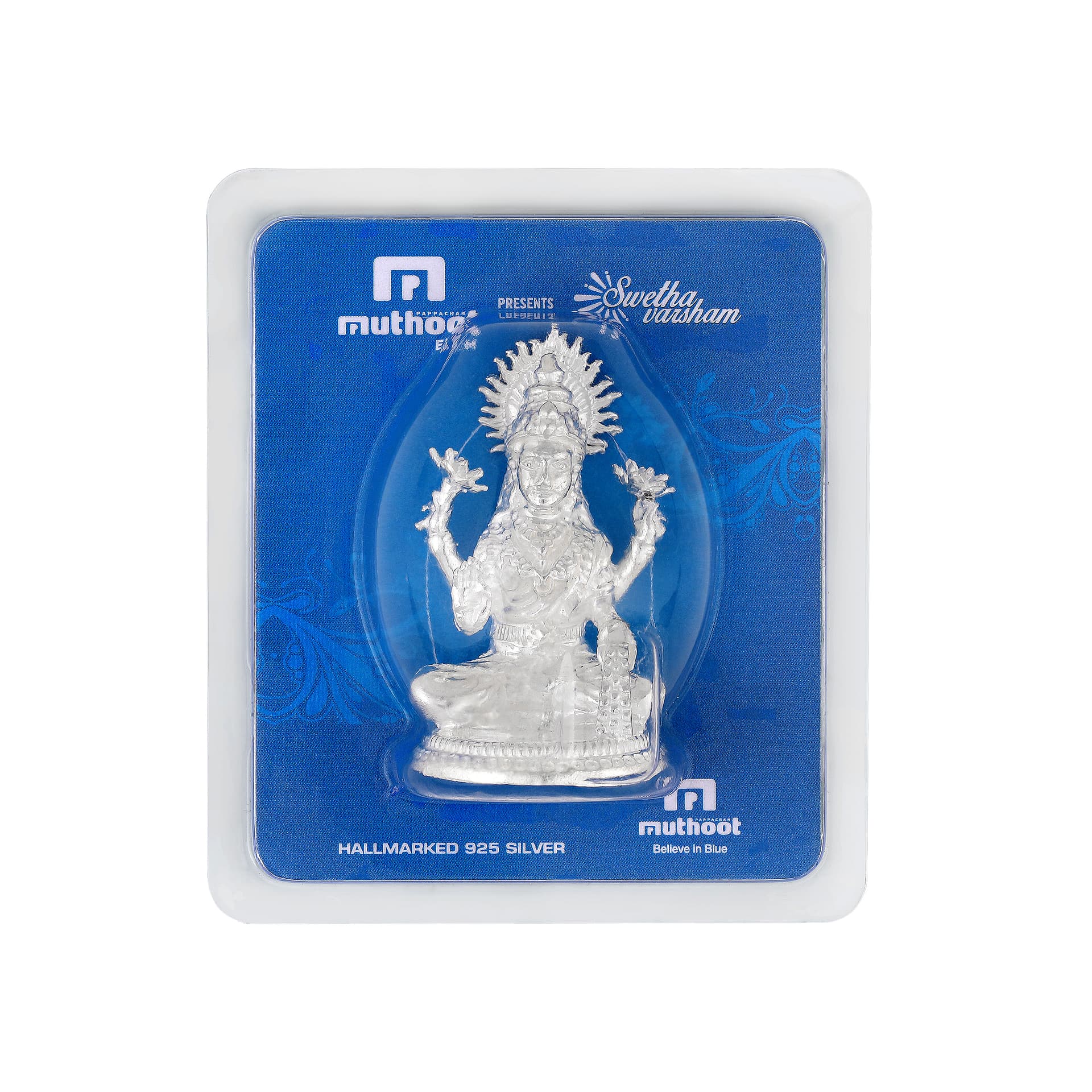 Muthoot Pappachan Swethavarsham BIS Hallmarked Lakshmi Idol 925 Purity 85 GMS