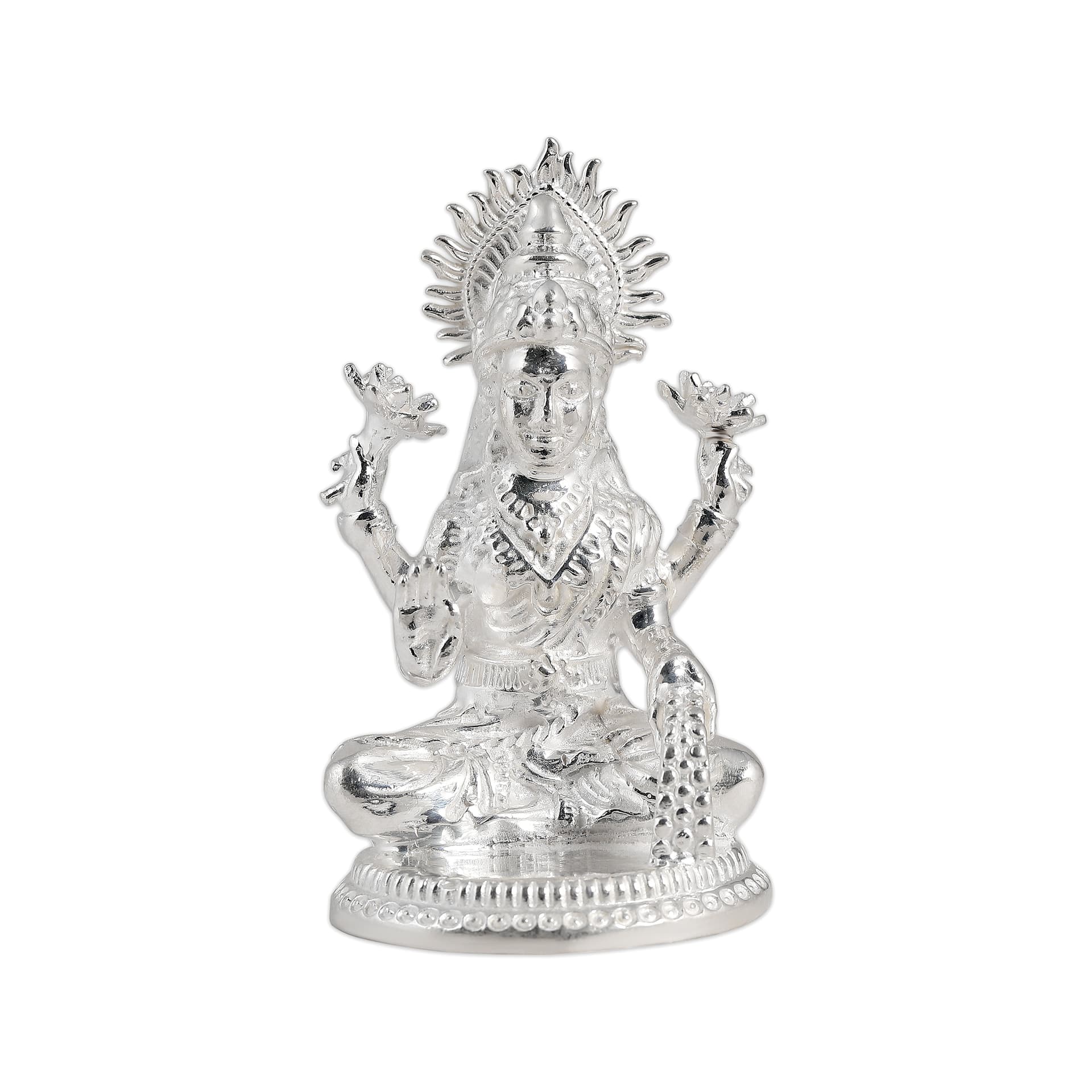 Muthoot Pappachan Swethavarsham BIS Hallmarked Lakshmi Idol 925 Purity 85 GMS 1